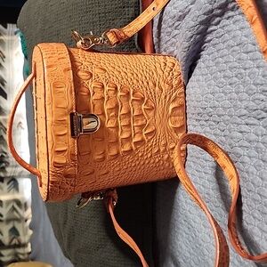 Brahmin Orange Crossbody Bag with Chic Design  !Fun!